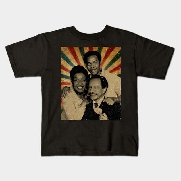 The Jeffersons Family -  - Photo Vintage Retro Look Fan Design Kids T-Shirt by Janji Joni